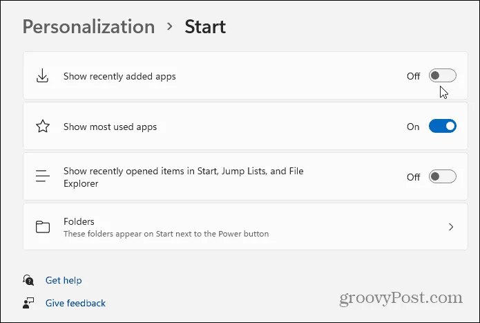 Cómo ocultar elementos recomendados en el menú de inicio de Windows 11