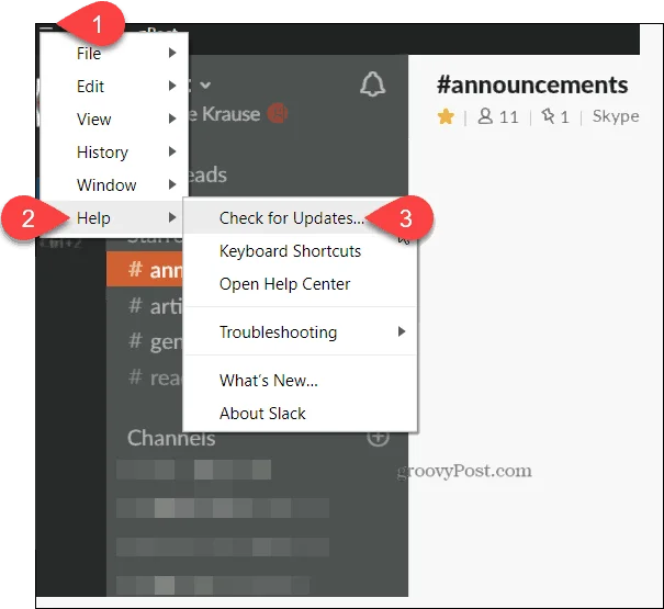 Cara Kemas Kini Slack Secara Manual