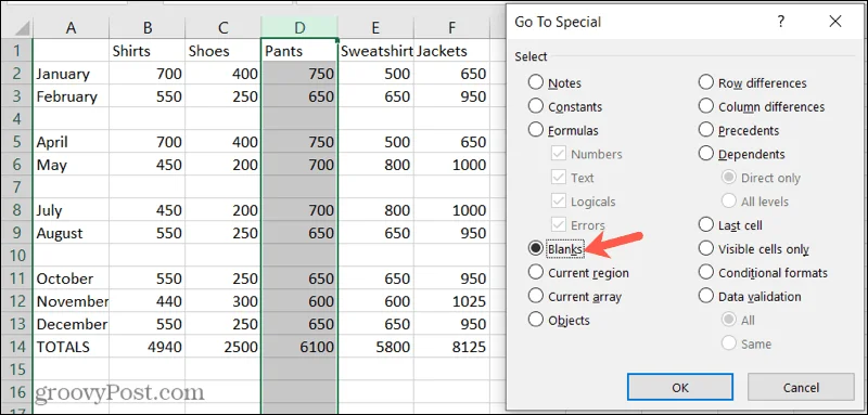 Cómo encontrar y eliminar filas en blanco en Microsoft Excel