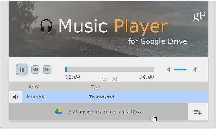 Riproduzione musica Google Drive