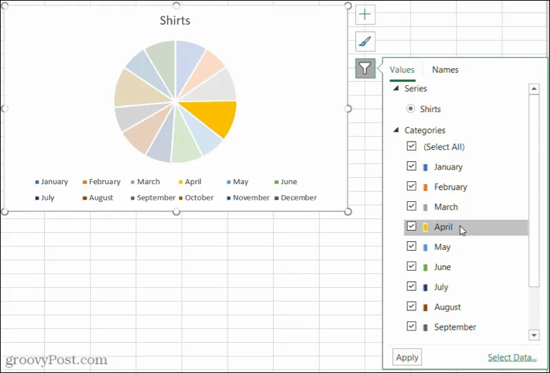Cara Membuat Carta Pai dalam Microsoft Excel