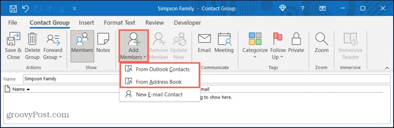 Cómo crear un grupo de contactos o una lista de distribución en Outlook