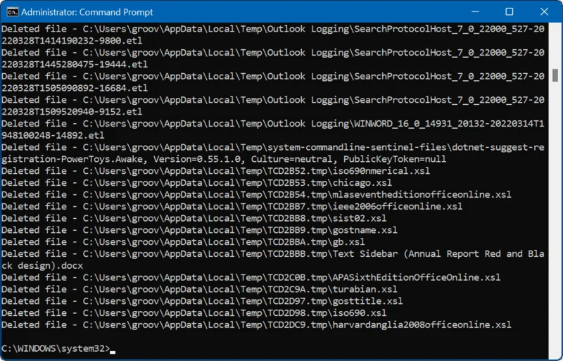 4 formas de eliminar archivos temporales en Windows 11