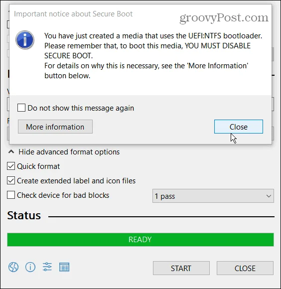 So erstellen Sie mit Rufus ein bootfähiges USB-Laufwerk für Windows 11