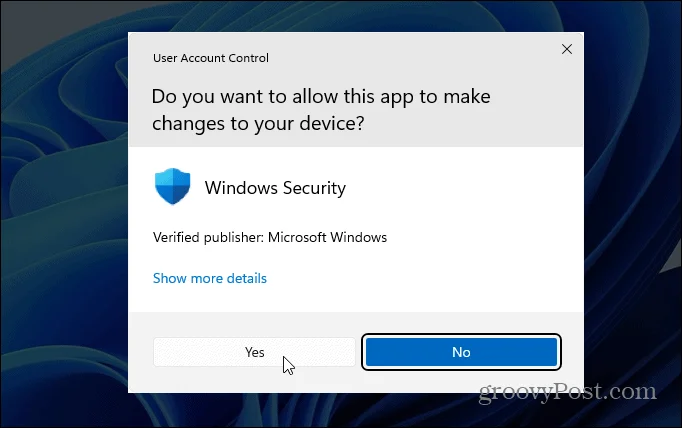 Come disabilitare il controllo dell'account utente (UAC) su Windows 11