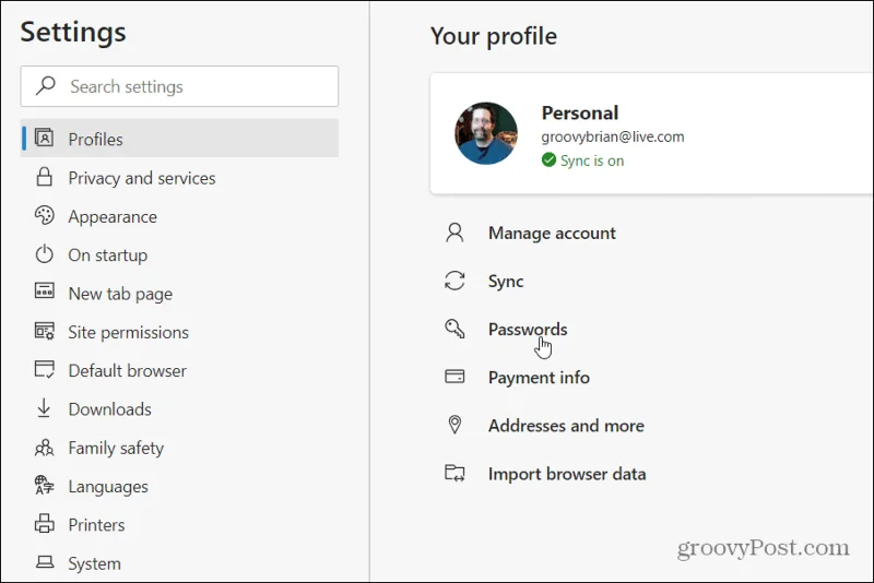 Come esportare le password da Microsoft Edge