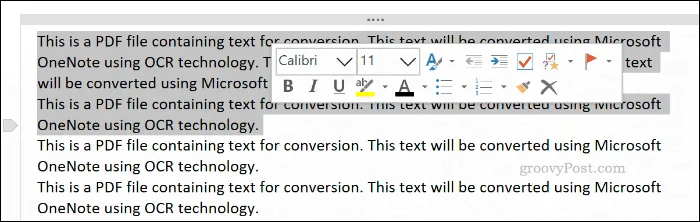 Comment copier du texte à partir d'images dans Microsoft OneNote