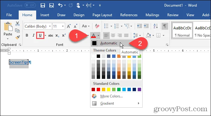 Cara Bekerja Dengan Petua Skrin dalam Microsoft Word