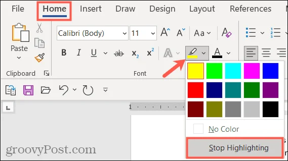 Resaltar varias secciones de texto por lotes en Word