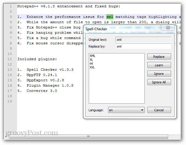 Cara Menambah Semak Ejaan pada Notepad++