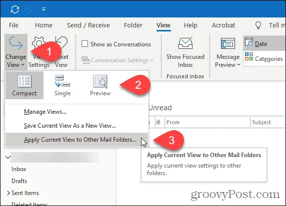 Cara Mematikan Anak Tetingkap Bacaan untuk Semua Folder Sekaligus dalam Outlook
