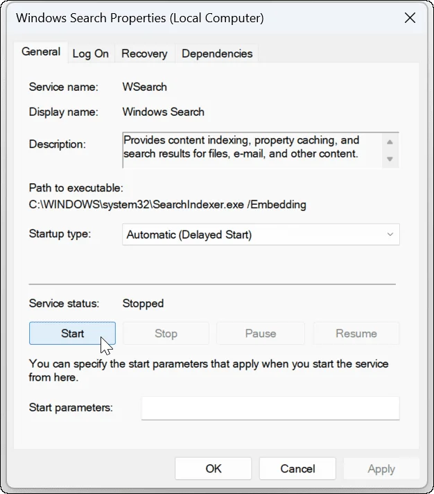 La barra de búsqueda de Windows 11 no funciona