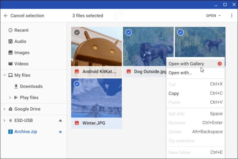Cara Menggunakan dan Mengurus Fail Zip pada Chromebook