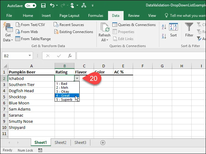 Cara Membuat Senarai Drop-Down Menggunakan Pengesahan Data dalam Microsoft Excel