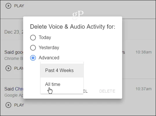 Cómo eliminar tu historial de actividad de Google Voice