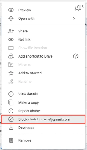 Cara Menyekat Orang Lain Daripada Berkongsi Dengan Anda di Google Drive