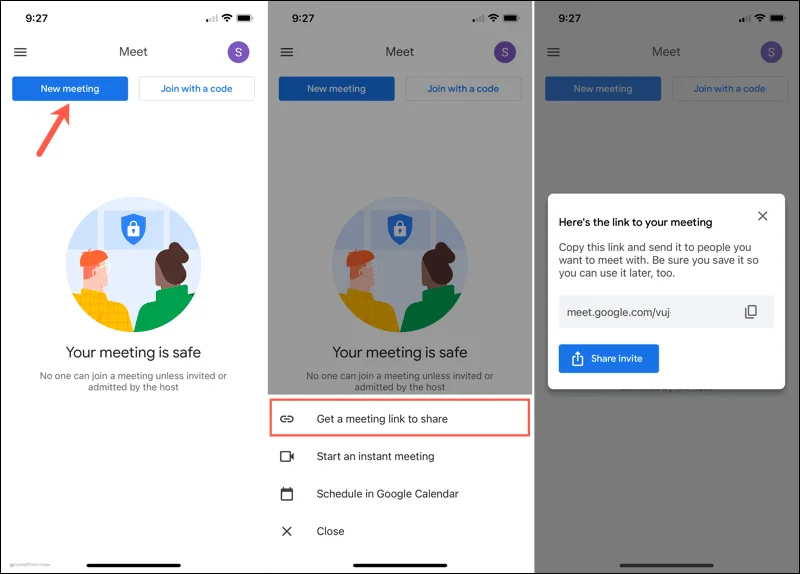 Cara Menjadualkan Google Meet Dalam Talian atau pada Mudah Alih