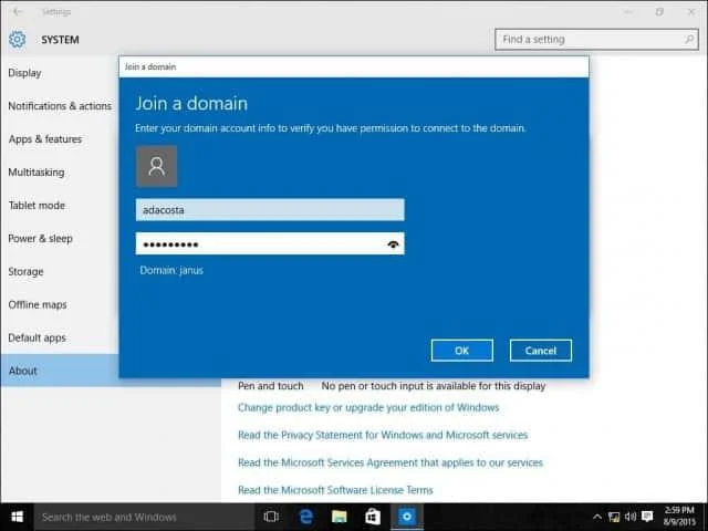 Como associar um PC com Windows 10 a um domínio