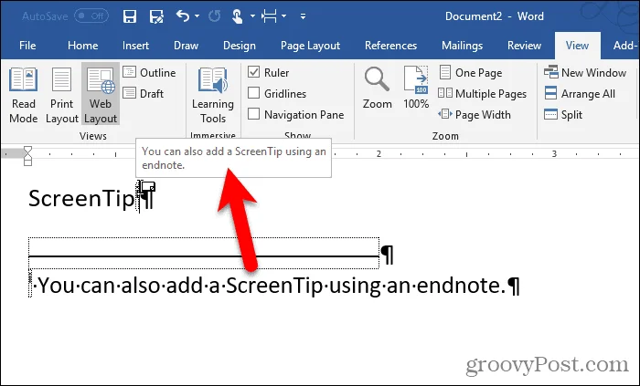 Cara Bekerja Dengan Petua Skrin dalam Microsoft Word