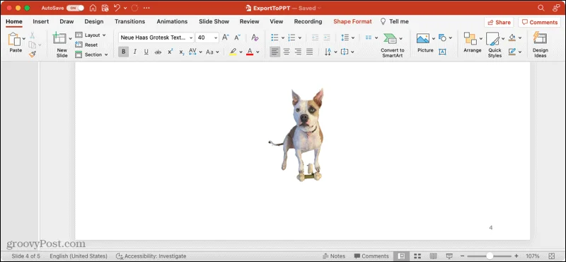 Как удалить фоновое изображение в Microsoft PowerPoint