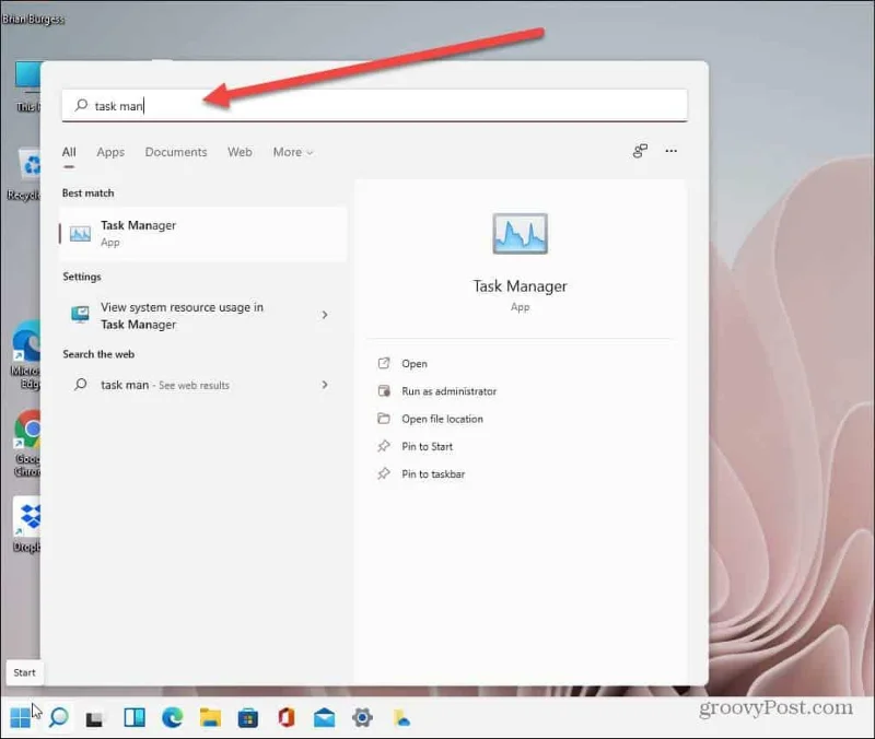 Bagaimana untuk membuka Pengurus Tugas pada Windows 11