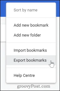 Chrome Yer İşaretleri Nasıl Dışa Aktarılır