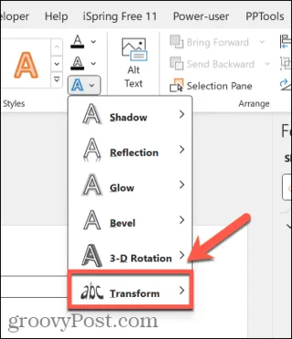 Cara Membuat Lengkung Teks dalam PowerPoint