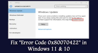 แก้ไข รหัสข้อผิดพลาด 0x80070422 ใน Windows 11 และ 10 [2023 GUIDE]