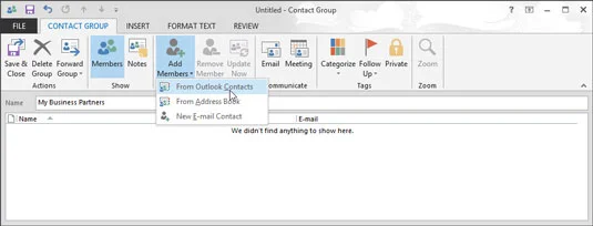 So erstellen Sie eine Kontaktgruppe in Outlook 2013