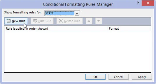 So erstellen Sie eine bedingte Formatierung in Access 2013