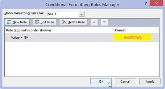 So erstellen Sie eine bedingte Formatierung in Access 2013