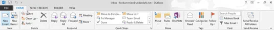 Como personalizar a faixa de opções do Outlook 2013