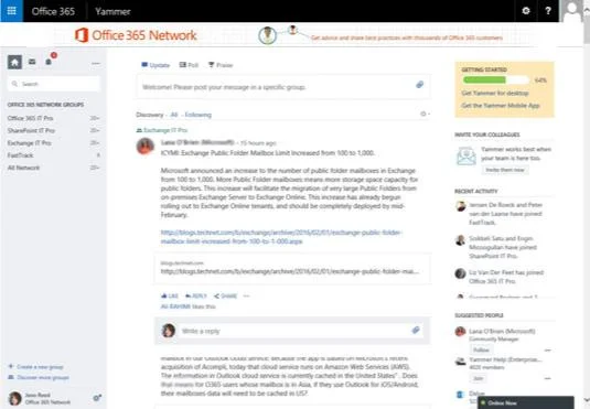 Werden Sie soziale Kontakte mit Yammer
