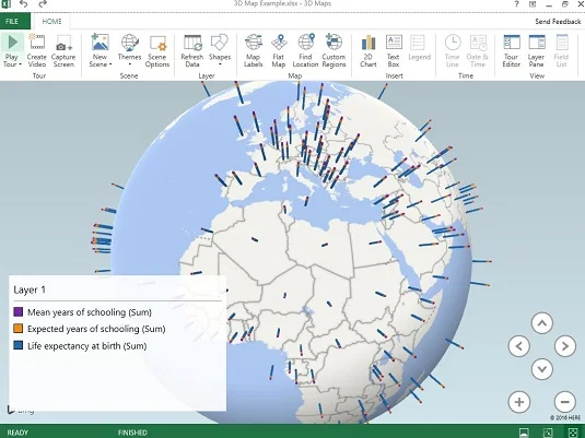 Como usar mapas 3D no Excel