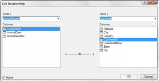 Verwalten von Beziehungen in Ihrem Power Pivot-Datenmodell
