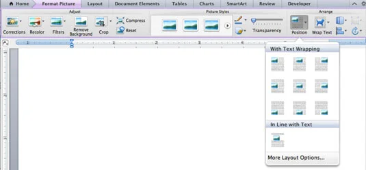 Positionieren und verankern Sie ein Objekt in Word 2011 für Mac