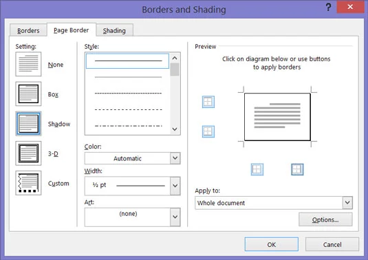 So fügen Sie einer Seite in Word 2016 einen Rahmen hinzu