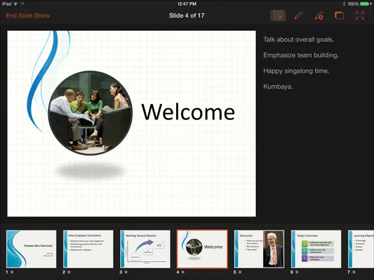 So halten Sie eine PowerPoint-Präsentation auf dem iPad