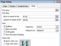 Cómo repetir encabezados de filas y columnas cuando imprime en Excel 2010