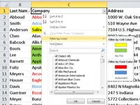 So filtern Sie eine Excel 2010-Tabelle nach Farbe