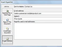 Cómo insertar un enlace para enviar un correo electrónico en una hoja de cálculo de Excel 2010