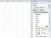 So verwenden Sie den Thesaurus in Excel 2010