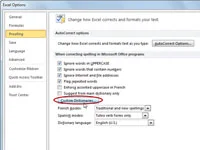 Como criar um novo dicionário personalizado no Excel 2010