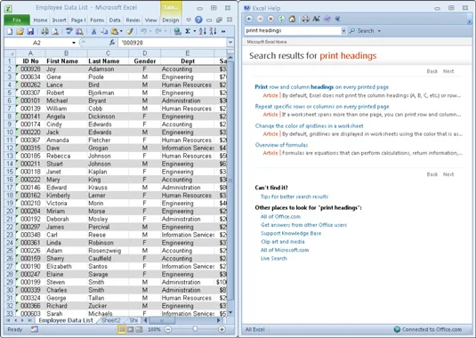 So erhalten Sie Hilfe in Excel 2010