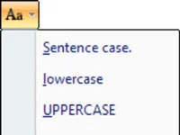 So ändern Sie die Groß-/Kleinschreibung Ihres Textes in Word 2007