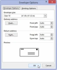 So erstellen Sie eine Serienbriefumschlagvorlage in Word 2013