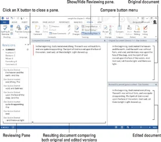 So vergleichen Sie zwei Versionen eines Dokuments in Word 2013