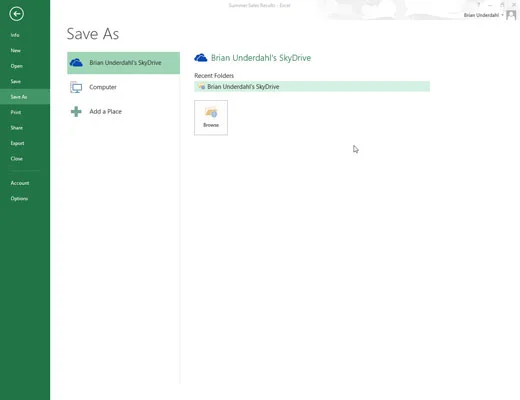 Como compartilhar arquivos do Excel 2013