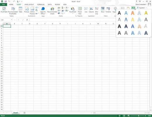 Como adicionar WordArt no Excel 2013