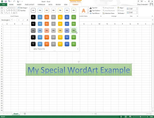 Como adicionar WordArt no Excel 2013